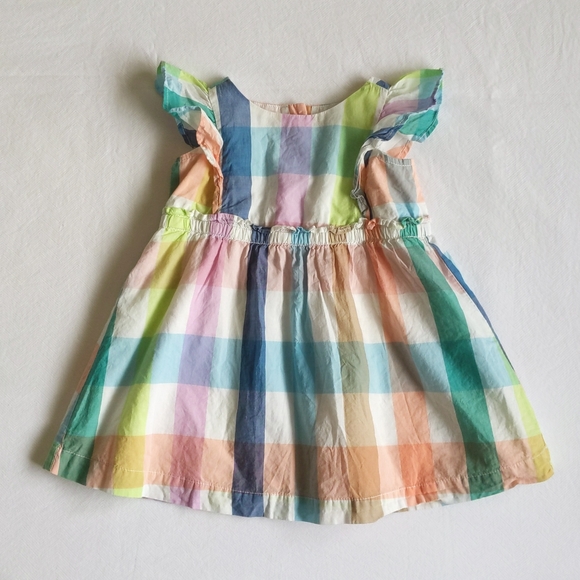 babyGap flutter sleeve picnic gingham dress 24 months - Picture 1 of 8